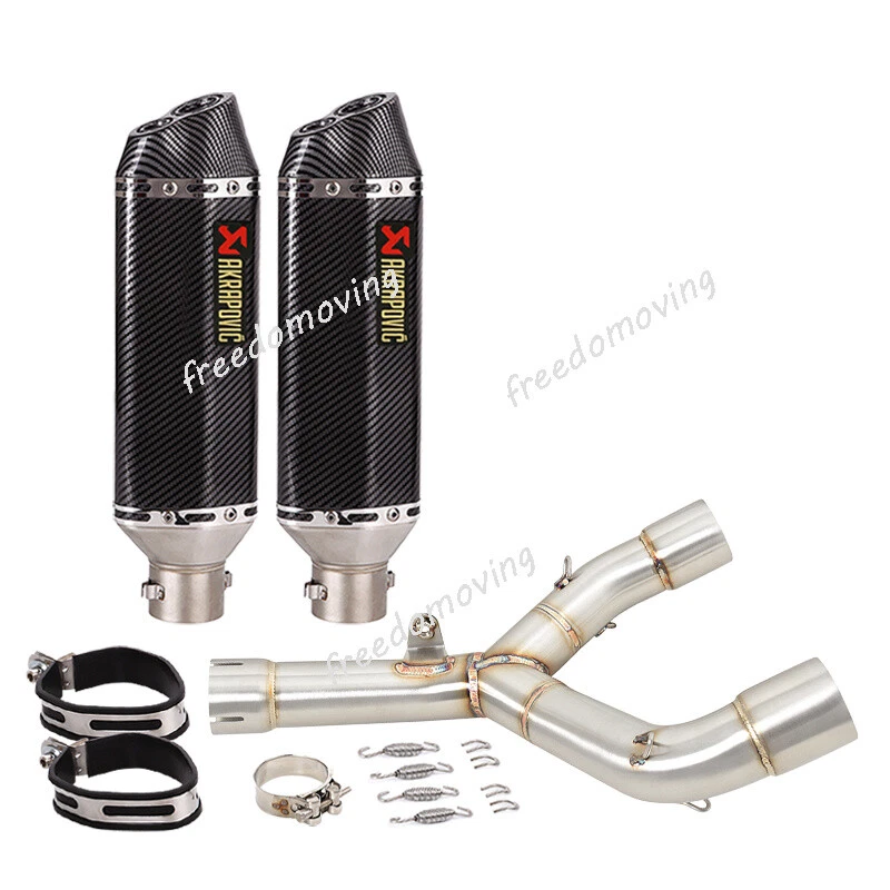 Silenciadores de aluminio tubo medio de escape deslizables para Honda CRF450R CRF 450RX 2015 2016 Foto 3 de 4