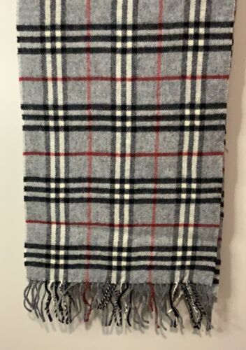 Burberry grau Nova Check Schal aus 100 % Lammwolle (56 x 12 Zoll) - Bild 4 von 5