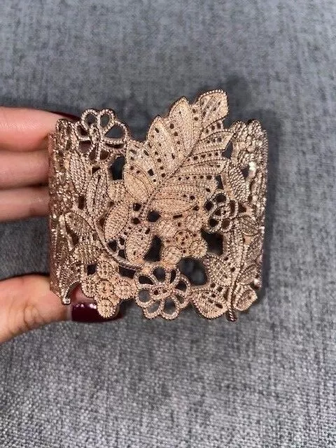 Lovisa Rose Gold Floral Bracelet Armlet Band Cuff eBay