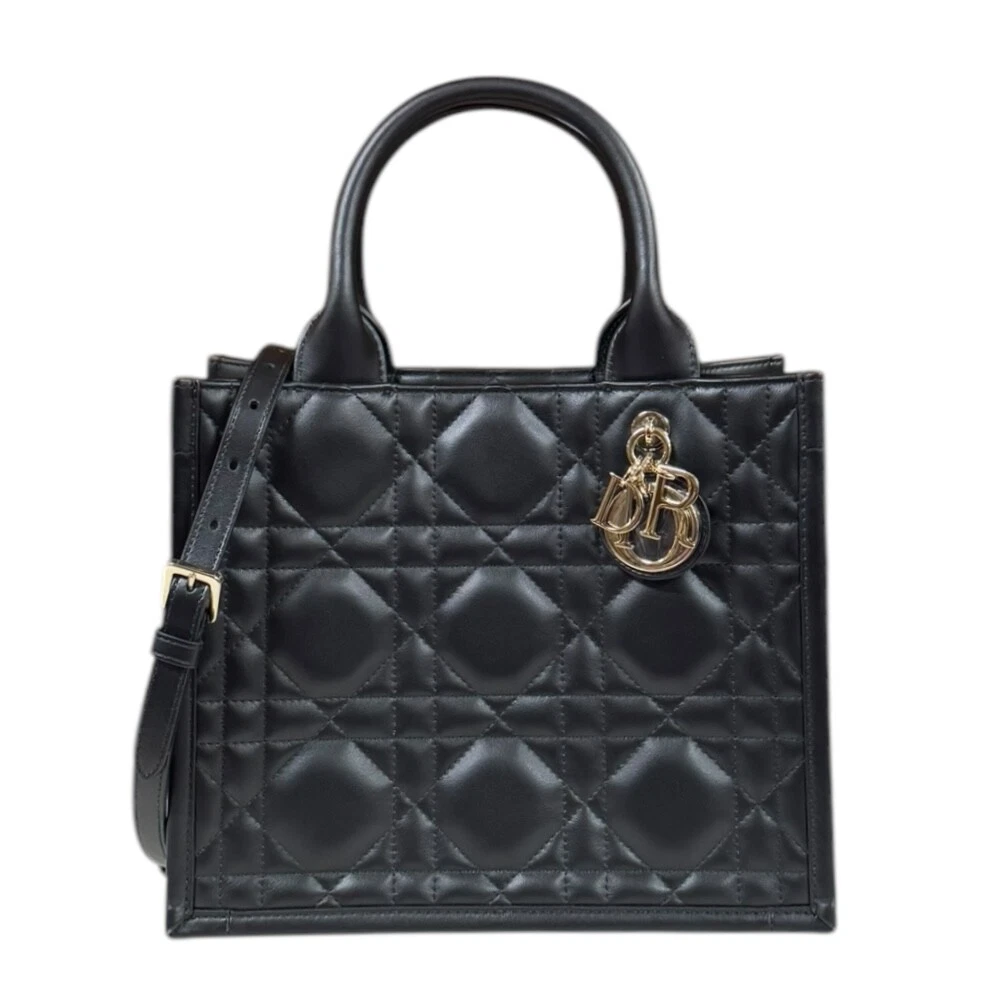 Sac bandoulière Dior M1325OWHP cuir 2 voies macro cannage livre fourre tout petit occasion