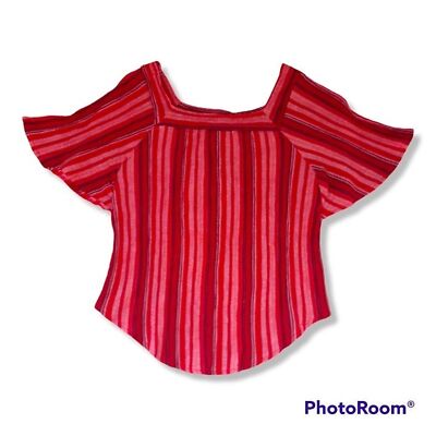 Universal Thread Striped Peasant Top -Medium-Angel Wings - Boho - Cottage