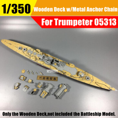 #ad 1 350 Wooden Deck for Trumpeter 05313 German Cruiser Prinz Eugen 1945 Model Kit $19.95