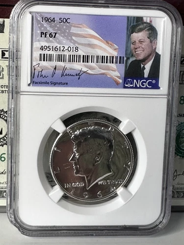 1964- Silver Half Dollar PF 67 By NGC