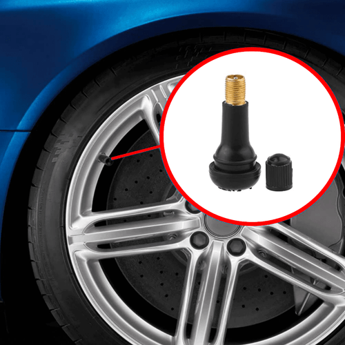 25-1000X Car Tire Stem TR 413 TR413 Snap-In Tire Valve Stems Short Black Rubber - Picture 7 of 18