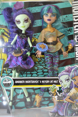 Monster High Scream and Sugar Amanita Nightshade and Nefera DeNile -DMD73- bnip