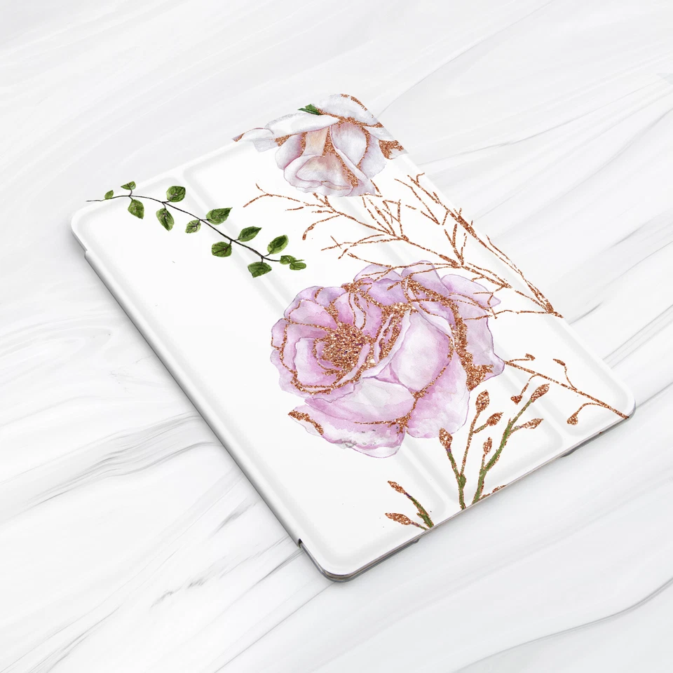Nature Peony Wildflower Case For iPad 10.2 Air 3 4 5 Pro 9.7 11 12.9 Mini - Image 3 of 4