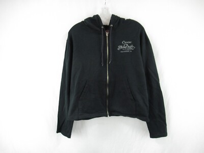 Harley Davidson Women's Black Zip Up Hoodie Size L #B548 | eBay