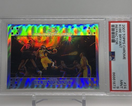 2007 Topps Chrome Kobe Bryant [Refractor] #24 card