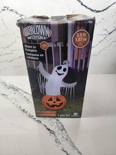 Gemmy Airblown Inflatable Ghost in Pumpkin 3.5 ft Halloween Decoration