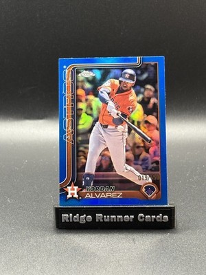 2025 Topps Chrome YORDAN ALVAREZ Blue Refractor #/150 #267 ASTROS