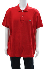 Lacoste Mens Cotton Collar Short Sleeve Polo Shirt Bright Red Size 3XL