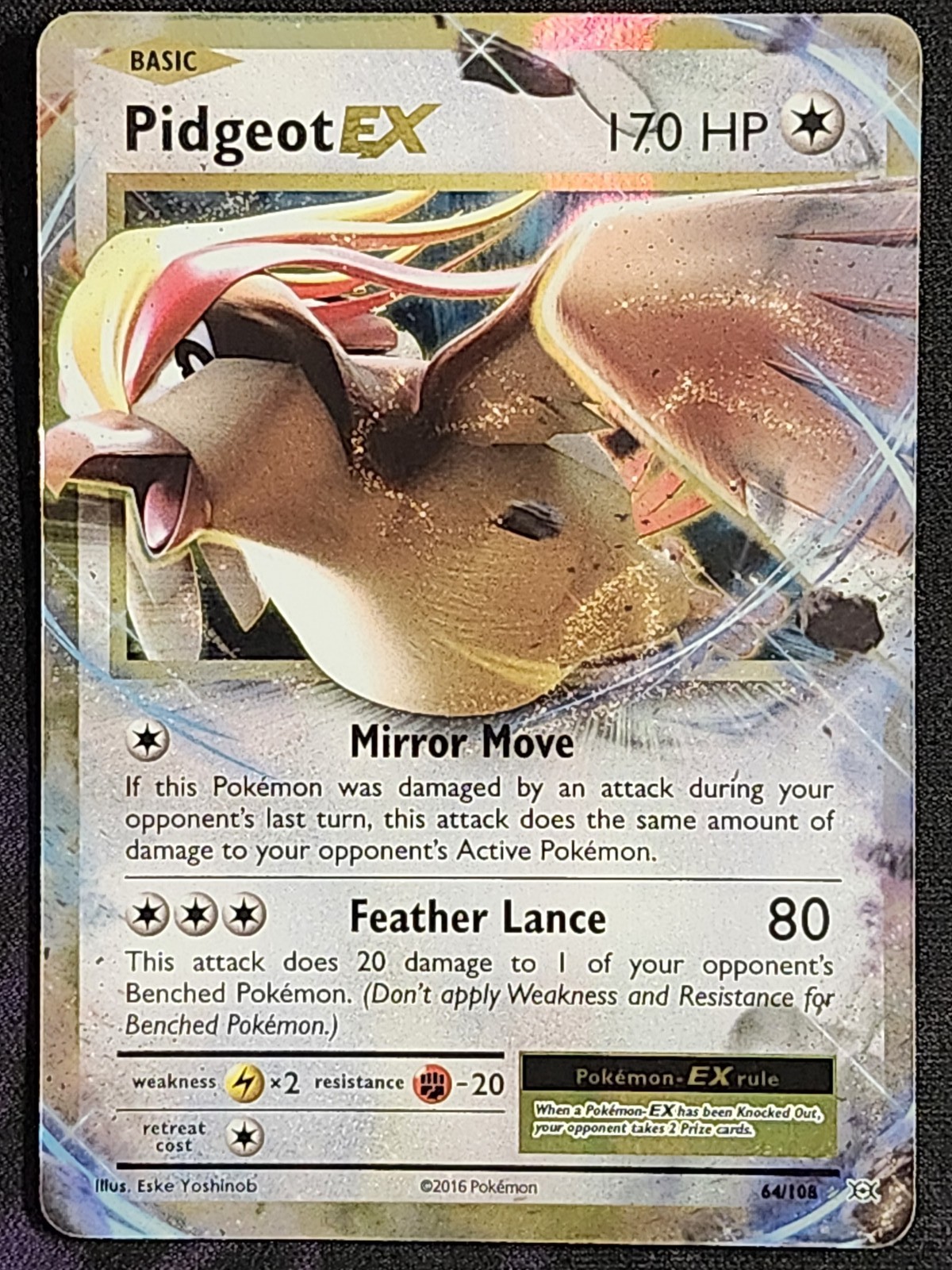 Pokemon Pidgeot EX 64/108 Evolutions EVO