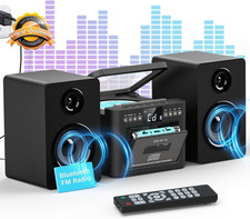 Stereo System for Home with Boombox CD and Cassette Player Combo, 40W Home Stere