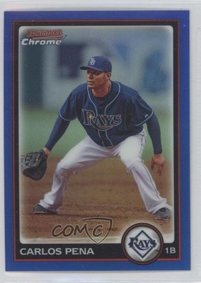 2010 Bowman Chrome Blue Refractor 148/150 Carlos Pena #51 0i0