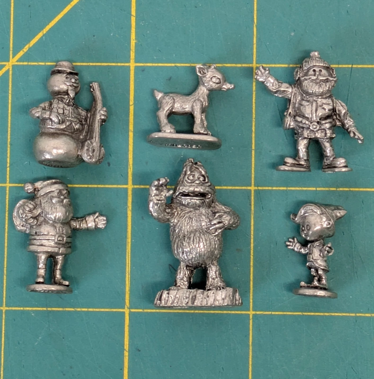 Monopoly Rudolph Red Nosed Reindeer Game Parts Pieces Tokens 6 Pewter USAopoly