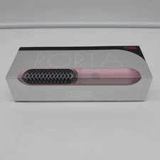 TYMO PORTA Portable Cordless Hair Straightener Brush Pink HC120P New Open Box 