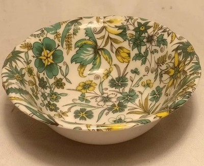 Vintage Selinunte Italienisch Chintz Stil Grün Kleine Schale Schale Blumen Floral