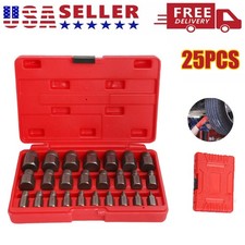 25Pcs Screw Extractor Set Hex Head Multi-Spline Easy Out Bolt Extractor Set NEW