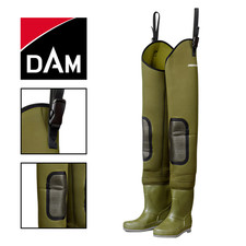 DAM Fighter Pro+ Neoprene Waterproof Hip Waders Fishing Outdoors *Various Sizes*
