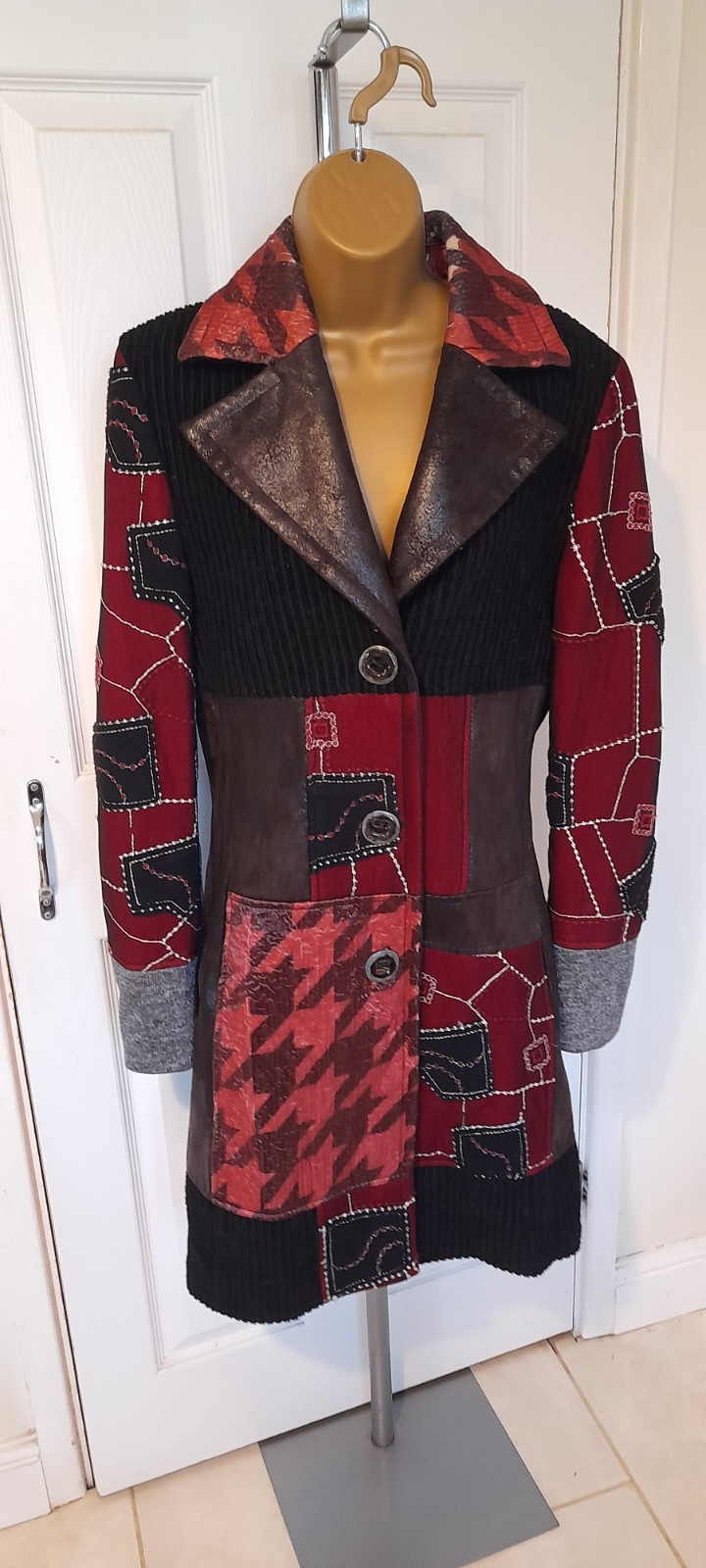 Save The Queen Mesh Patchwork Trench Boho Vintage… - image 1