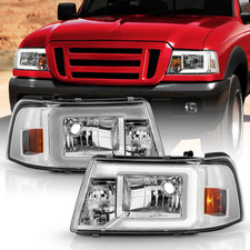 - for 2001-2011 Ford Ranger Pickup Upgrade Chrome Housing LED Tube Headlights He