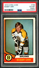1974-75 OPC O PEE CHEE NHL #100 BOBBY ORR HOF PSA 6 EX-MT (mc) BOSTON BRUINS