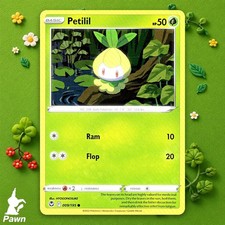 Petilil 9/195 Silver Tempest Common Pokemon TCG Card Trading NM Art HYOGONOSUKE