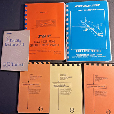 Vintage Boeing 757 767 787 Electrical Troubleshooting Panel Descr. Manual Lot