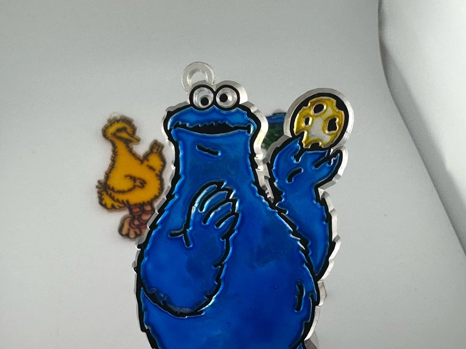 VINTAGE 1987 SEASAME STREET SUNCATCHERS BIG BIRD BERT ERNIE OSCAR COOKIE MONSTER - Image 2 of 4