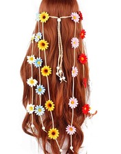 Sunflower Hippie Headband Floral Crown Summer Sunflower Hair Accessories