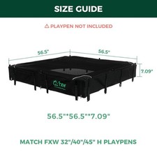 FXW Black Mesh Top Cover for Dog Playpen Compatible with 32 /40 /45 H 8 Pannel