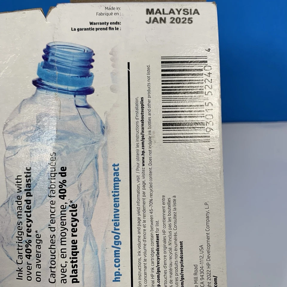 HP 67XL High Yield Black Ink Cartridge OEM Genuine New Sealed Expires 01/2025 - Image 4 of 4