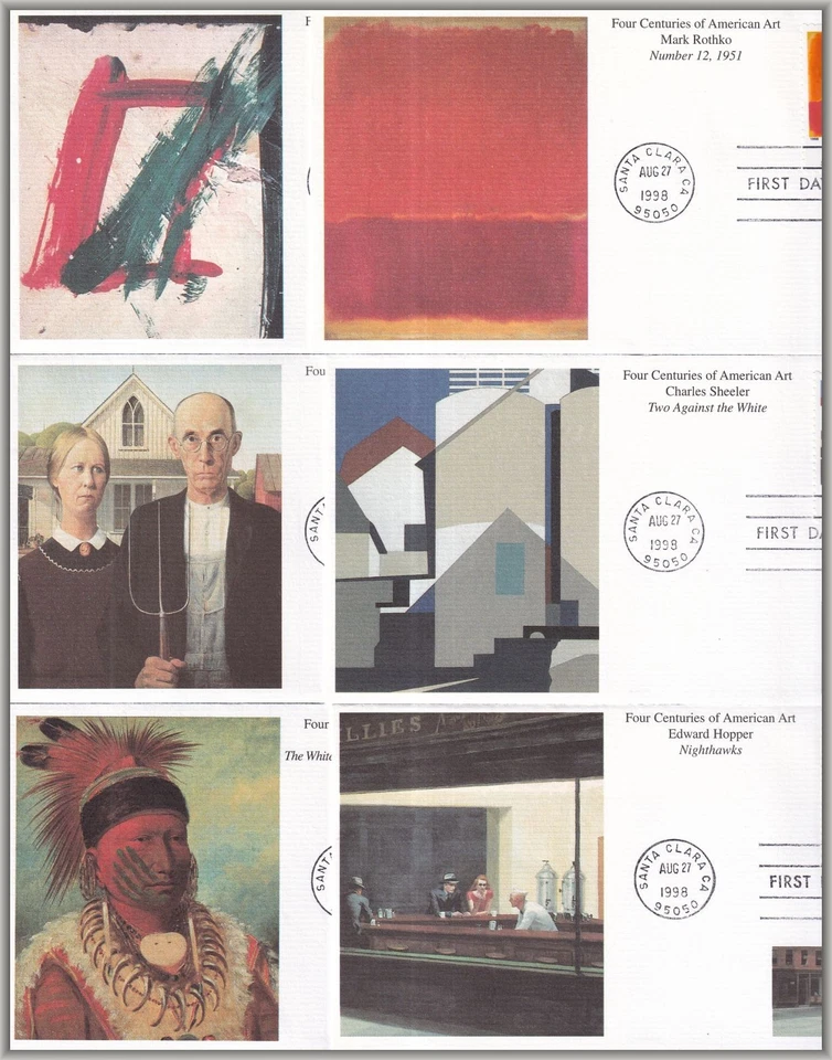 1998 American Art 3236a-t Mystic famous paintings museum artists history classic - Image 3 of 4