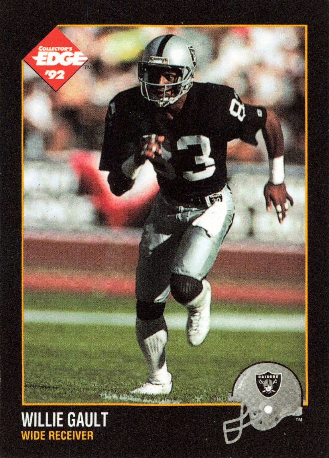 Willie Gault 1992 Collector's Edge #79 Los Angeles Raiders