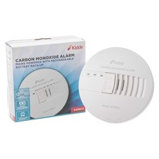 Mains Powered CO Alarm with Rechargeable Lithium Battery Backup - Kidde K4MCO