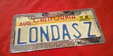 Rare DATSUN 300 ZX License Plate Frame with 1988 California vanity Plate LONDAS