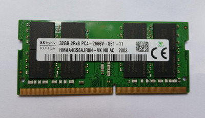 SK hynix HMAA4GS6AJR8N-VK 32GB (1x32GB) 2Rx8 PC4-2666V DDR4 Laptop Memory