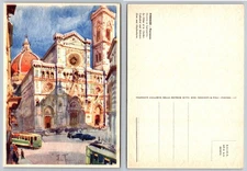 Continental Florence Italy Cathedral Postcard
