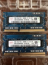 Set Of 2 2GB Laptop Memory RAM Hynix 1Rx8 PC3 - 10600S-9 - 10 - B1