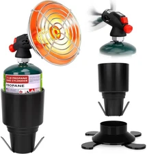 Golf Cart Heater Propane Space Heater w/Self Igniter Cup Holder & Cylinder Base