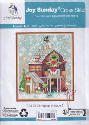 Joy Sunday Counted Cross Stitch Kit - Christmas Cottage 2 FA112