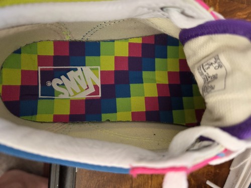 Vans Old Skool Neon Color-Block Shoes Size 2 Preowned In original box READ - Picture 4 of 11