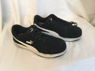 Puma Men s Woman s Safety Work Shoes Iconic Low Composite Toe Black Suede Size 7