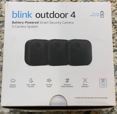 Blink Outdoor 4 Home Security System Kit & Mounts 3 Camera Wireless HD Open Box