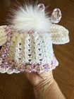 Preemie To Small New Born* Crocheted 4 Pc Sweater Set*Sweater*Pants*Hat*Booties — photo 6