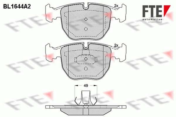 Bremsbelagsatz Scheibenbremse FTE 9010265 FüR BMW 5Er E39 Touring X5 E53 7Er E38-image