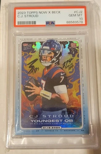 2023 Topps Now Record Breaker #CJ2 CJ STROUD ROOKIE CARD PSA 10 GEM MINT RC