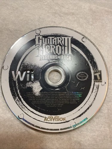 Guitar Hero 3 III Legends Of Rock (Nintendo Wii, 2007) | DISK ONLY
