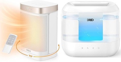 Atom One Space Heater with Remote, 70°Oscillating & Humidifiers 4L Supersized Co