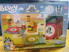 Wooden Dine in with Bluey Play 32 Pc Set